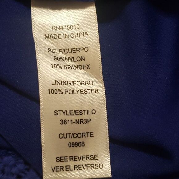 NWT City Studio Blue Off Shoulder Lace Shift Dress Knee Length Size 3x - Picture 5 of 5